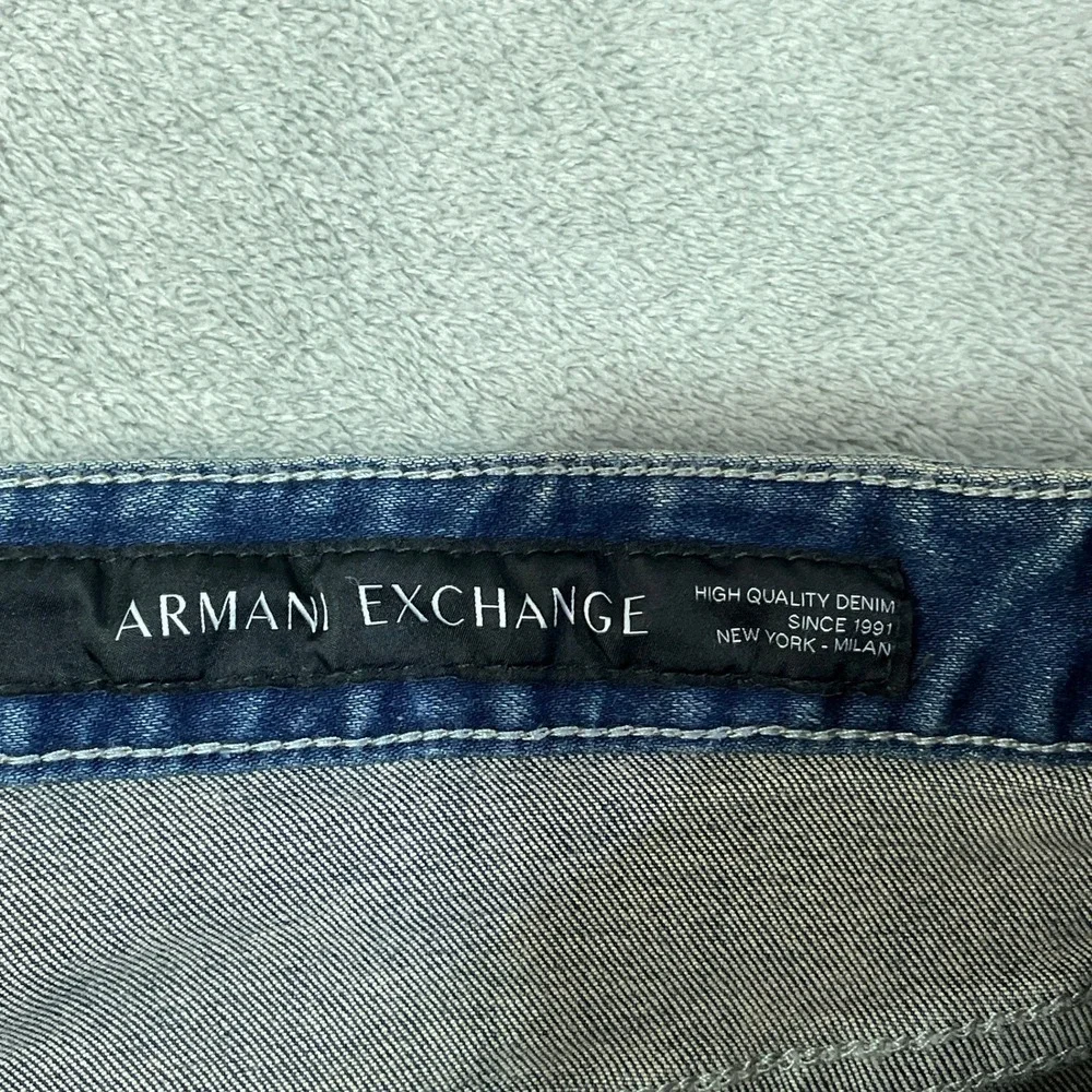 NWT Armani Exchange J13 Jeans Men's 38x32 Blue Cotton Blend Slim Fit Denim